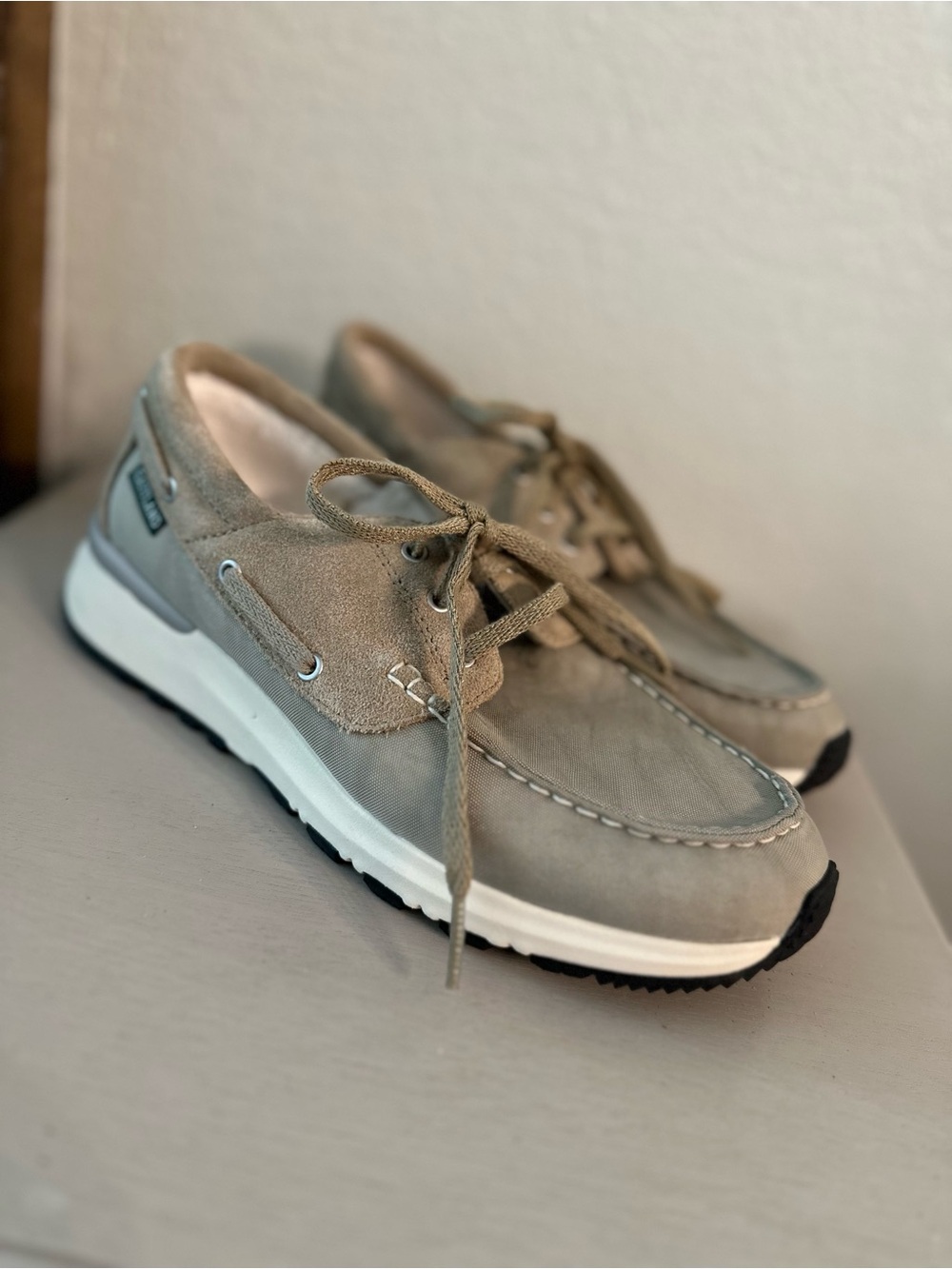 Eastland Women's Taupe Suede Accent Lace-Up Sneakers